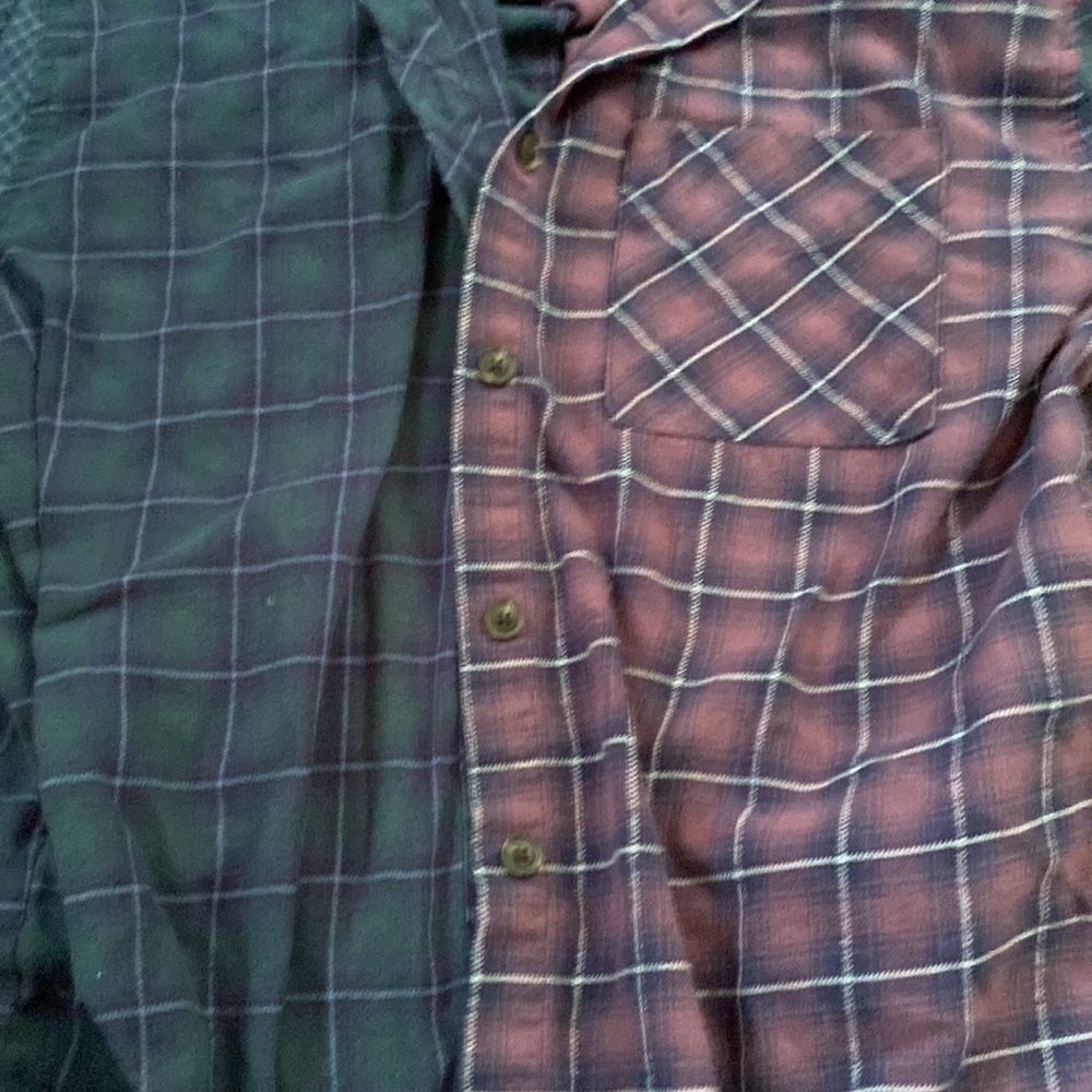 Color Block Plaid over shirt - Picture 5 of 5